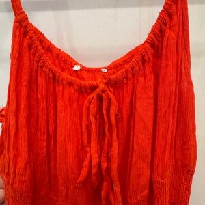 Red maxi dress